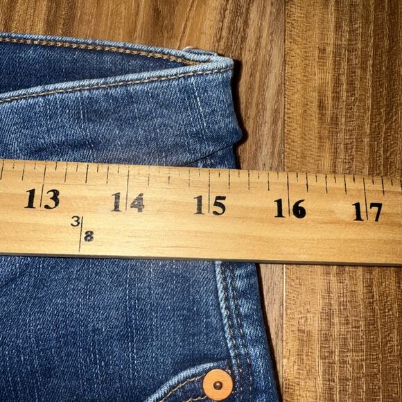 Madewell‎ Jeans Womens Size 29 Blue Denim 9" High-Rise Skinny Whiskered - Picture 3 of 7